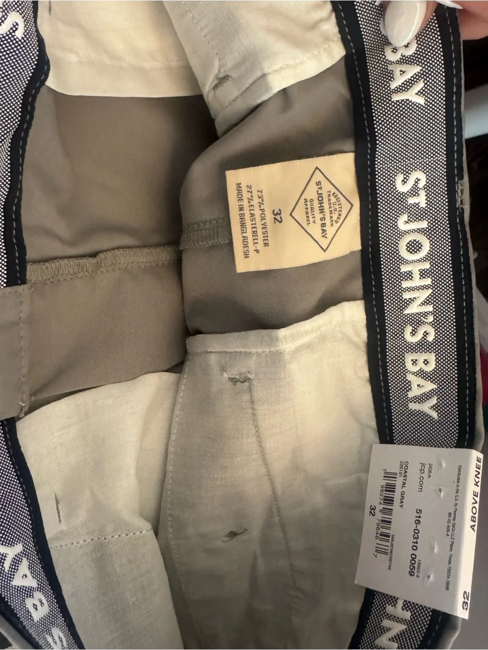 St. John's Bay Men's Flat-Front Khaki Shorts